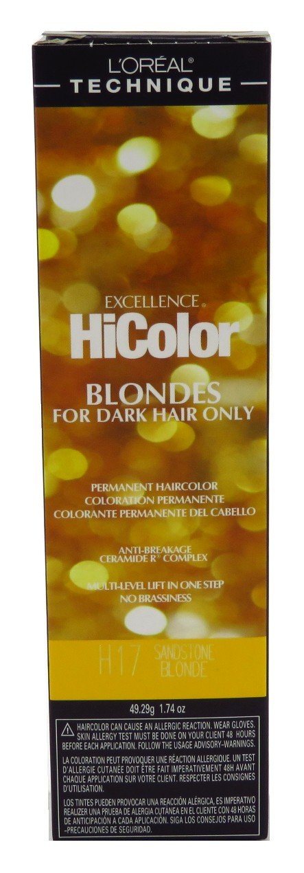 Loreal Excellence Hicolor H17 Tube Sand Stone Blonde 1.74 Ounce (51ml) (3 Pack)