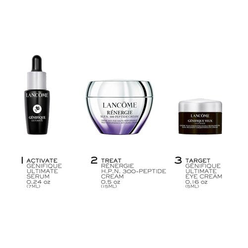 Lancôme Discovery Skincare Gift Set | Mini Rénergie H.P.N-300 Peptide Cream & Génifique Products, 3-Piece Set