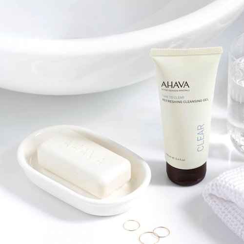 AHAVA Cleansing Gel - Refreshing Soapless Cleanser with Osmoter & Ginger Root, 3.4 Fl. Oz