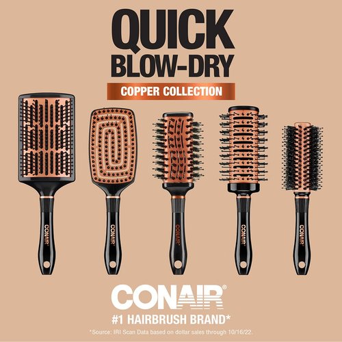 Conair Vented Round Brush | Copper Collection for Quick Blow Drying & Styling