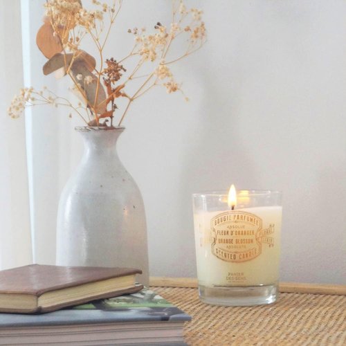 Panier des Sens Orange Blossom Candle - Hand-Poured in Provence - Long-Lasting 55-Hour Burn - 6.3 oz Natural Cotton Wick