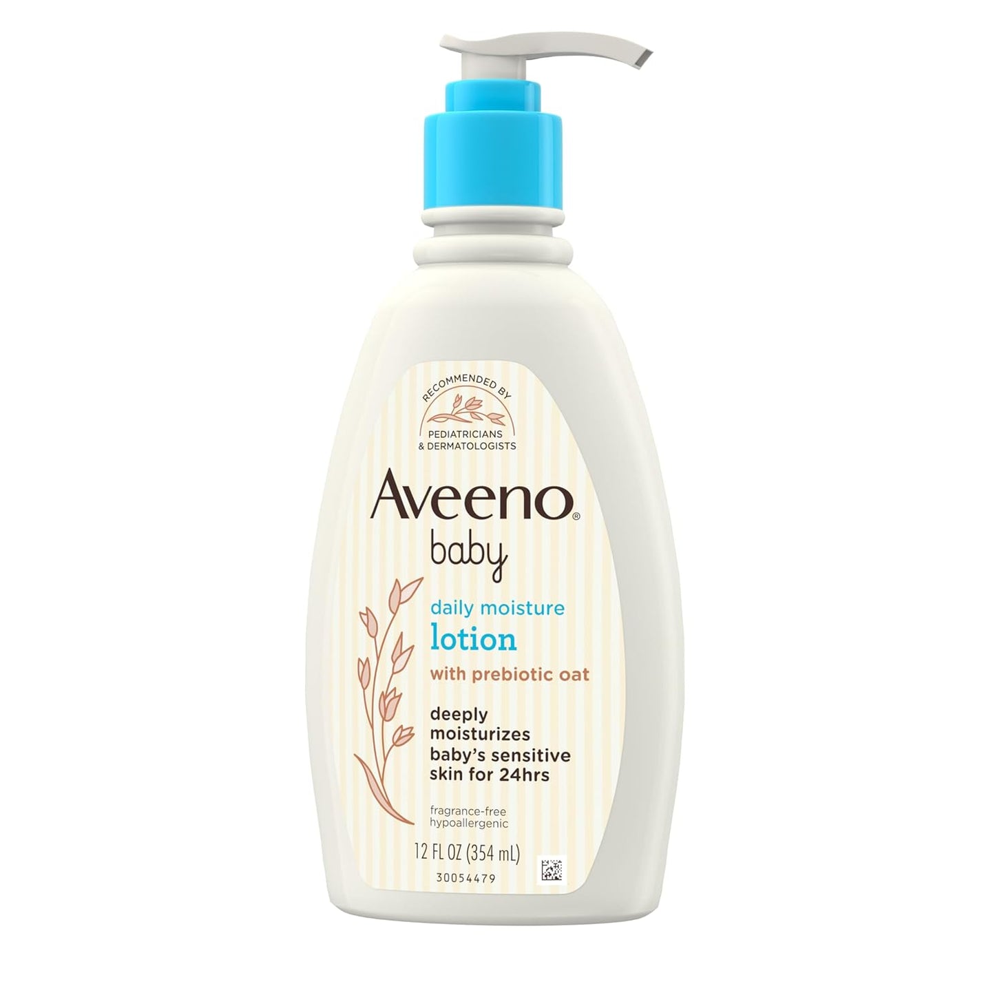 Aveeno Baby Daily Moisture Body Lotion - Hypoallergenic & Fragrance-Free for Sensitive Skin | 12 fl. oz