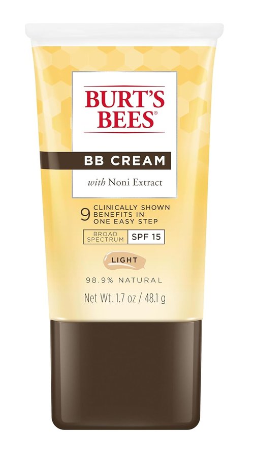 Burt's Bees BB Cream - SPF 15 Tinted Lotion for All Skin Types | 98.9% Natural, Light, 1.7 oz Tube