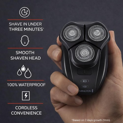Remington Balder 3 Head Shaver - Dual-Track Cutting Heads, 100% Waterproof, Complete Grooming Kit