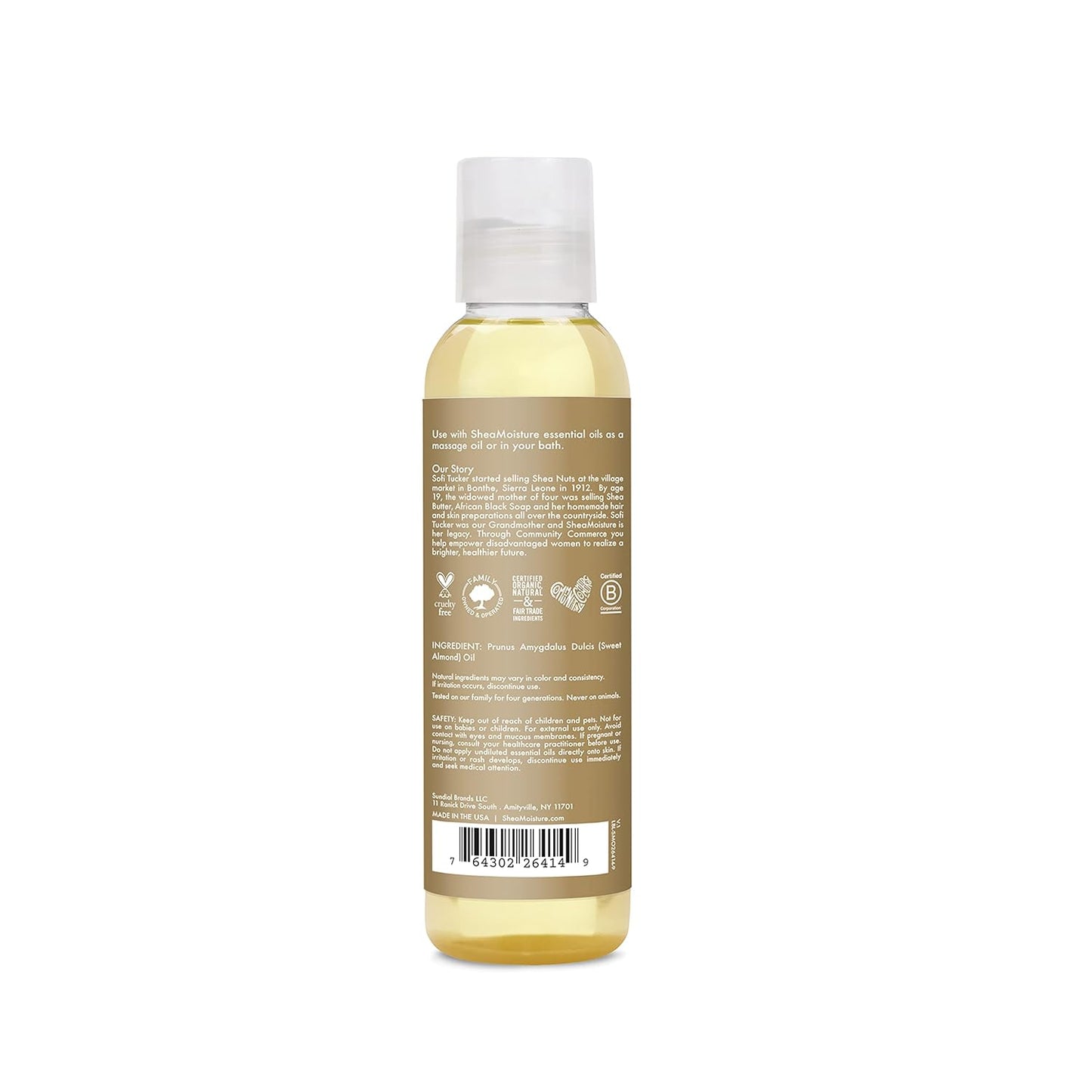 SheaMoisture Body Oil - Nourishing Sweet Almond Oil for Dry Skin | 4 oz Cruelty-Free