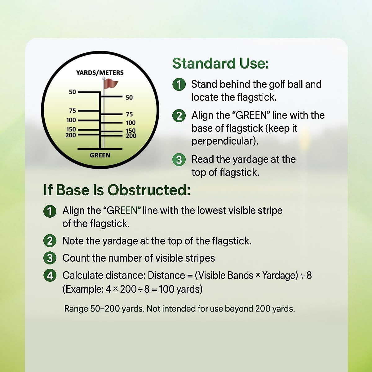 Barska Blueline 8x22 Waterproof Golf Scope Monocular with Built-in Internal Distance Reticle