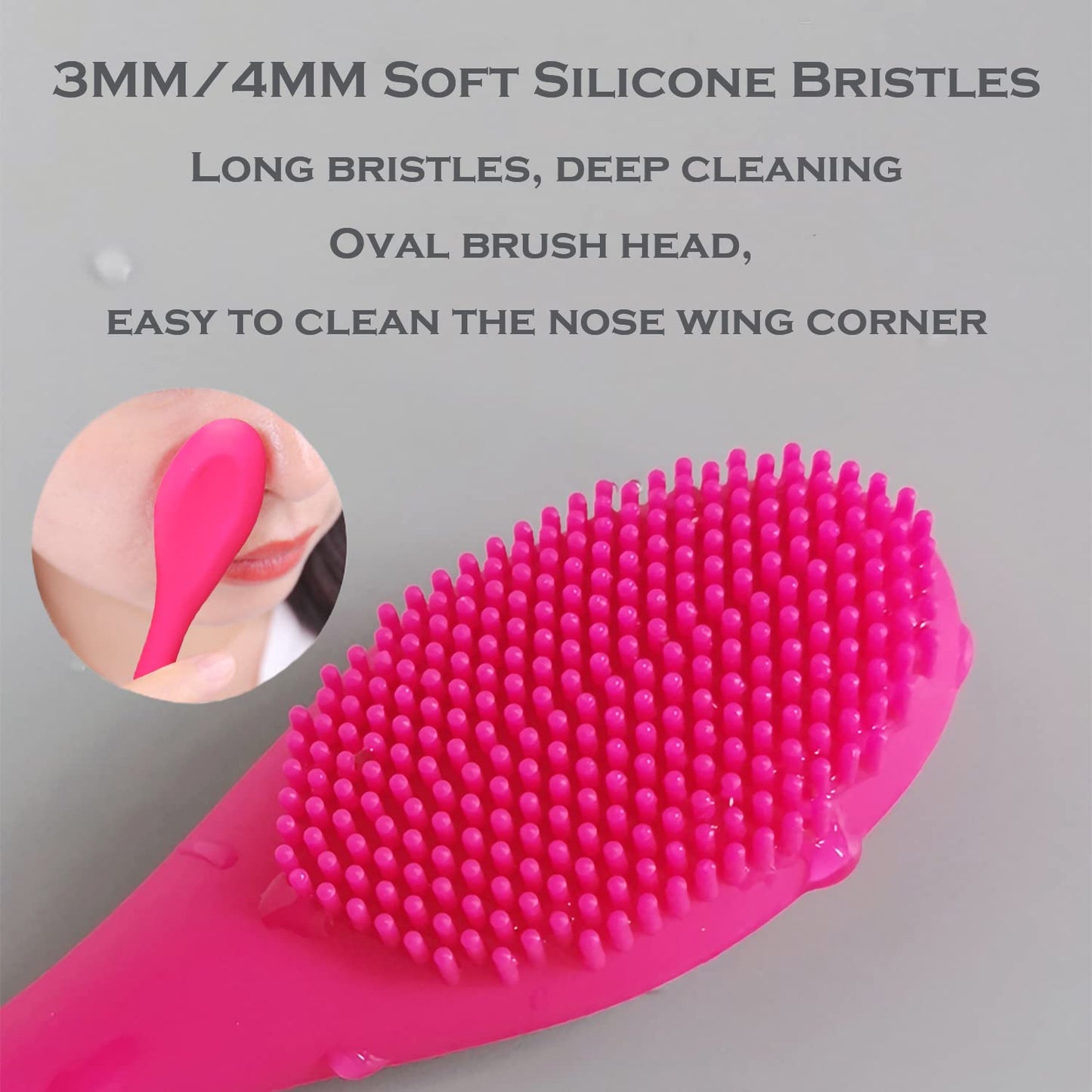 RamPula Silicone Facial Cleansing Brush Pores Cleaner,Remove Blackhead,Remove Acne,Face Massager,Applicator,Spatula,Mud Mask,DIY,Cream,Face Washing Clean,Body Lotion