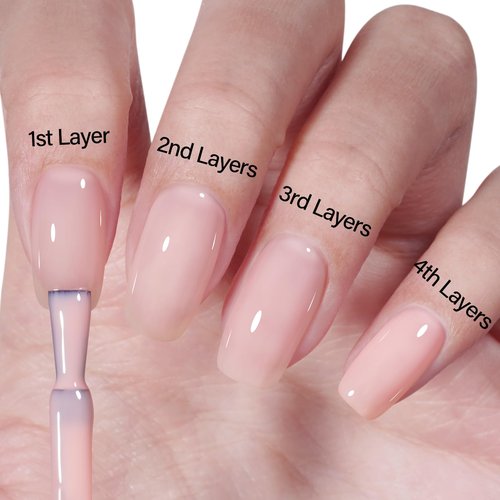 AILLSA Nude Gel Polish Pink Bunny Jelly Gel Nail Polish Sheer Neutral Translucent Gel Polish Long Lasting Milky Natural Color Nails Soak Off U V Gel for Nail Art at Home Valentine Gift 0.51 Oz GD53