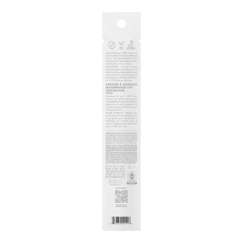 e.l.f. Instant Lift Waterproof Eyebrow Pencil, Dual-Ended with Precision Tip & Spoolie, Smudge-Resistant Formula for Natural, Long-Lasting Brows, Taupe