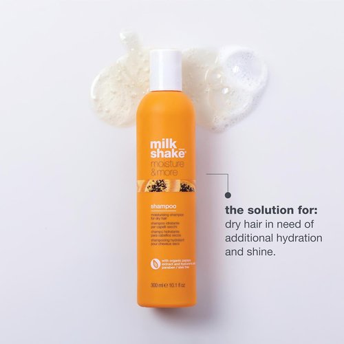 Milk_shake Moisture & More Shampoo - Nourishing Shampoo for Dry Hair | Restores Shine & Hydration | 10.1 Fl Oz