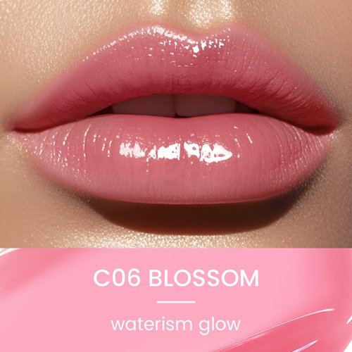 CATKIN Glossy Lip Balm - Ultra Hydrating Tinted Jelly for Plump, Dewy Lips | 0.12 oz C06 Blossom