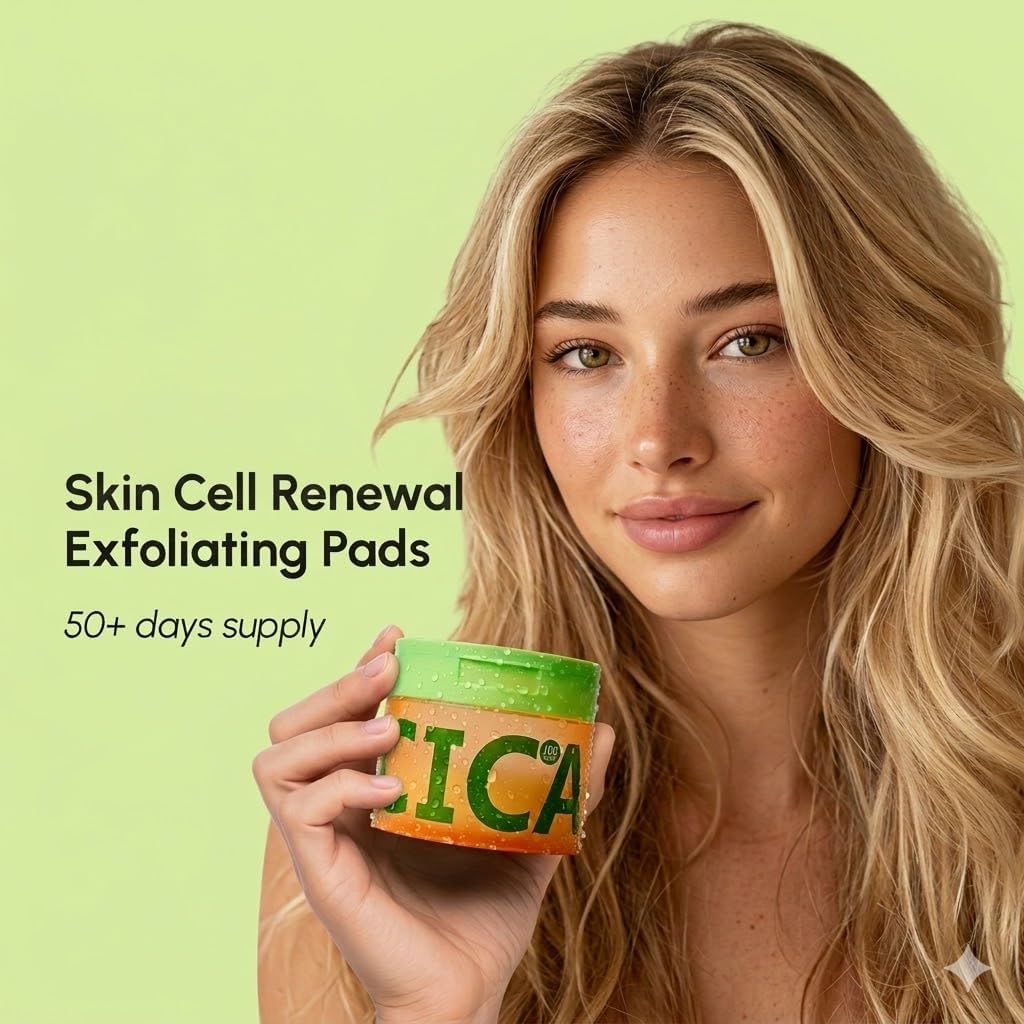 Skiennix Hydrating Toner Pads - Snail Mucin & Niacinamide for Sensitive Skin | 100 Hypoallergenic Exfoliating Pads