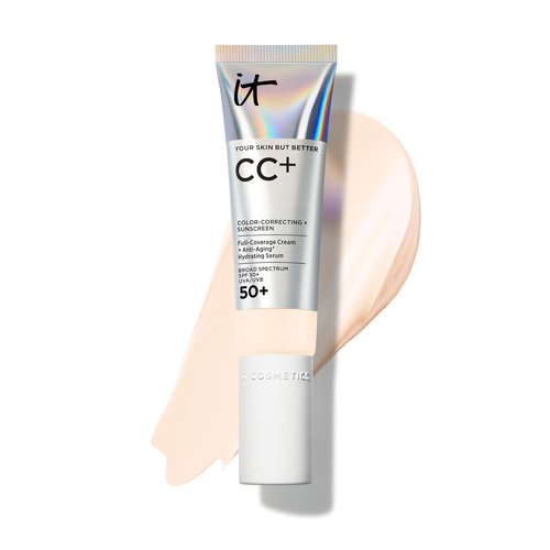 IT Cosmetics CC+ Cream - Full Coverage Foundation With SPF 50+ & Anti-Aging Serum | Lightweight Hydration