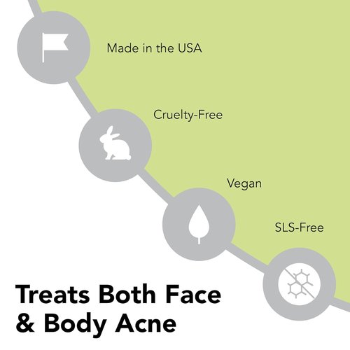 Humane Benzoyl Peroxide Acne Body Wash - 10% Maximum Strength Treatment for Face & Body - 8 Fl Oz - Vegan & Cruelty-Free