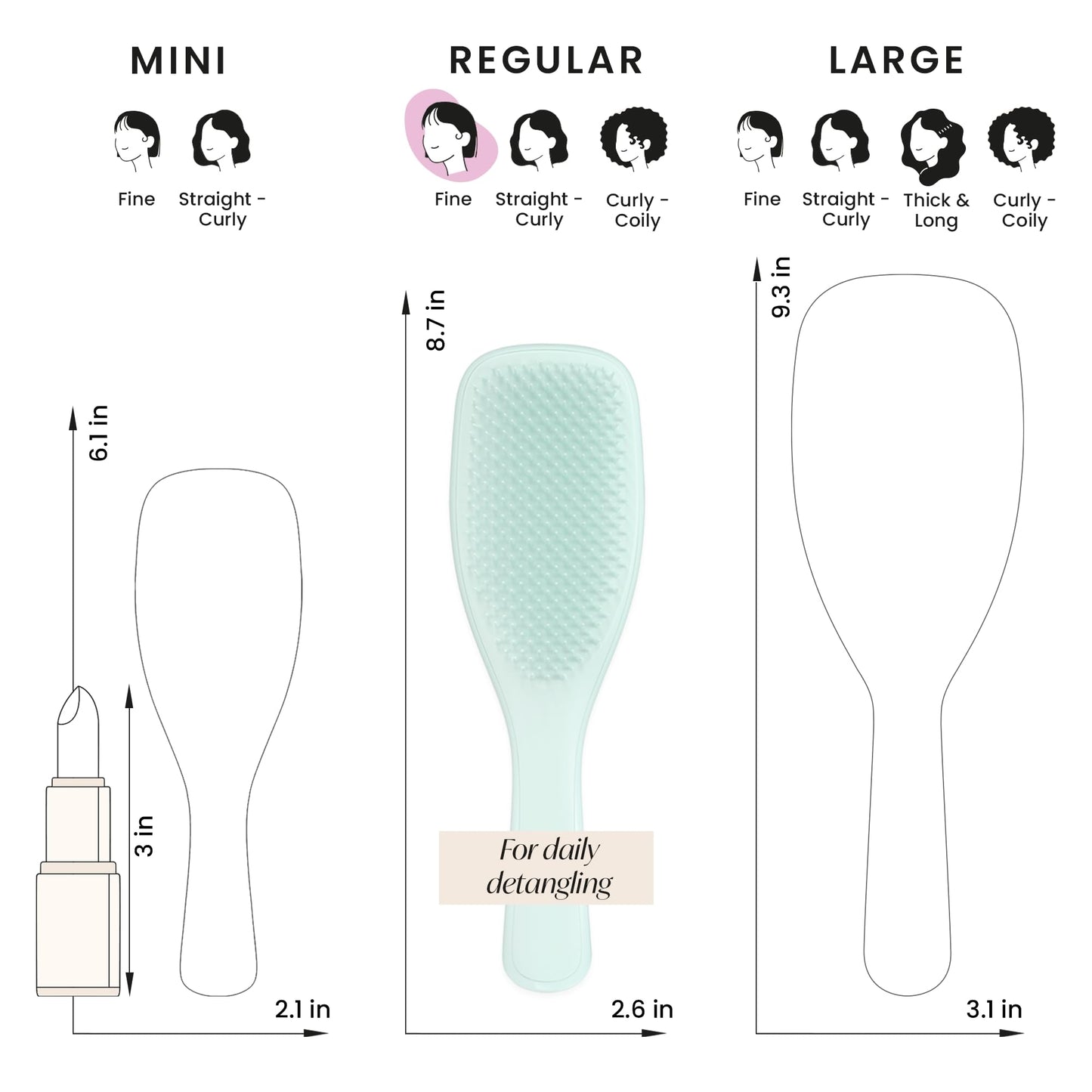 Tangle Teezer Fine & Fragile Ultimate Detangler Brush, Dry & Wet Hair Brush to Detangle & Reduce Breakage, Ice Blue