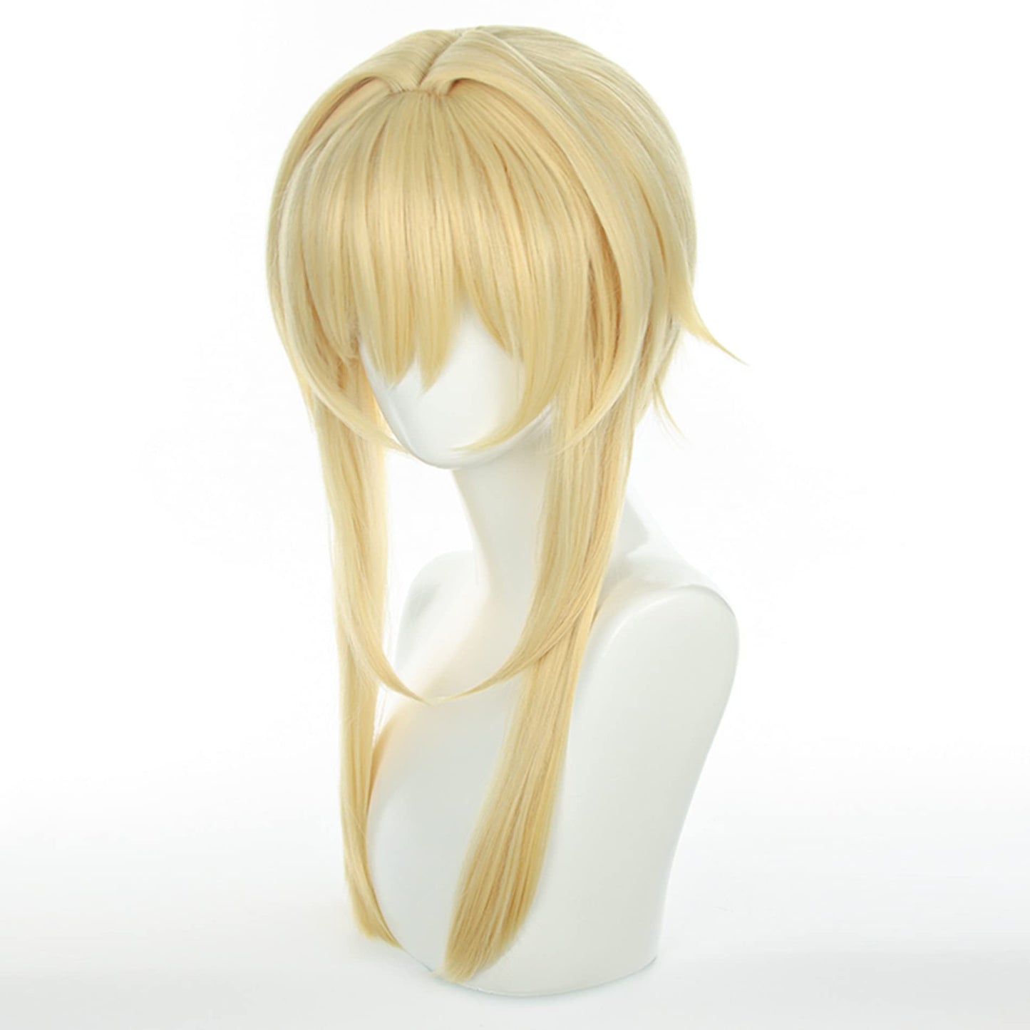 Anime Cosplay Wig Genshin Impact Lumine Wig Light blonde long hair with Free Wig Cap for Comic Con, Cosplay show, Halloween