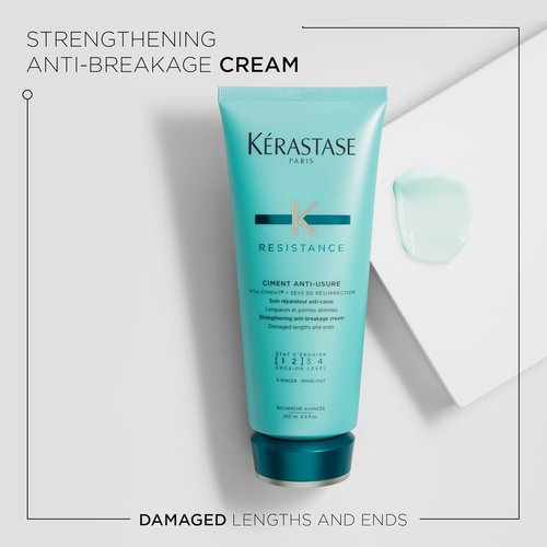 KERASTASE Resistance Ciment Anti-Usure Treatment - Restorative Cream for Weak, Brittle Hair | Strengthens & Enhances Shine