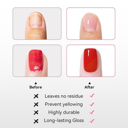 Regine Switzerland Nail Polish Set - Clear Base & Top Coat | Vegan, Quick Dry, Chip Resistant, 2 Pcs