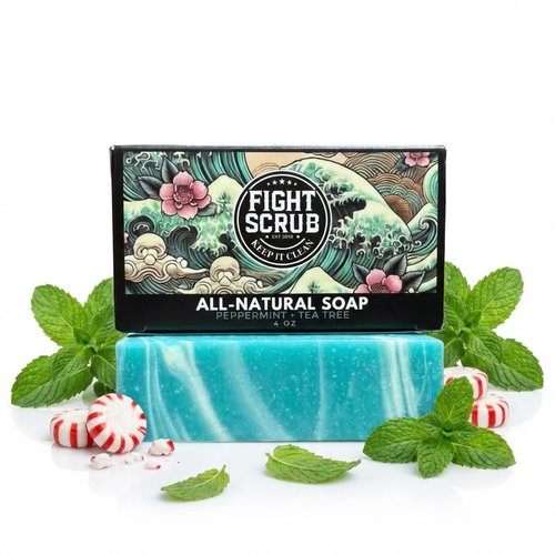 Cold-Process Soap - Peppermint & Tea Tree | Tough on Odor, Gentle on Skin | 100% Natural, Handmade in Arizona