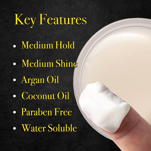 Pete & Pedro Hair Paste - Medium Hold & Shine Styling Cream for Men | Semi-Matte Finish, 2 oz.