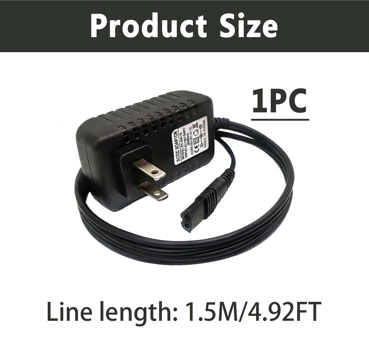 BaBylissPRO Replacement Charger - 4.5V Power Adapter for FXFS2 FOILFX 02 Shaver | 4.92FT Charging Cord