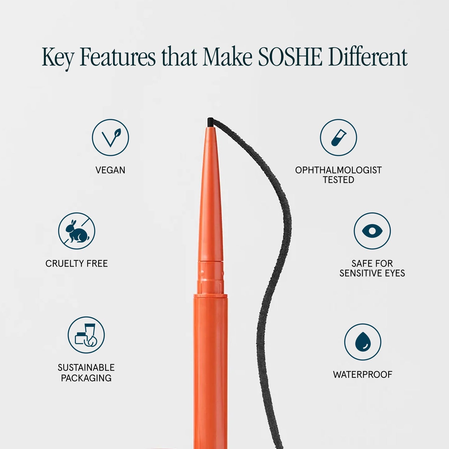 SOSHE Beauty - Waterproof Precision Eyeliner | 1.5mm Smudge-Proof Gel Liner | Easy Refills | Cruelty-Free, Certified Plastic Negative (Nights in Bordeaux - Deep Plum)