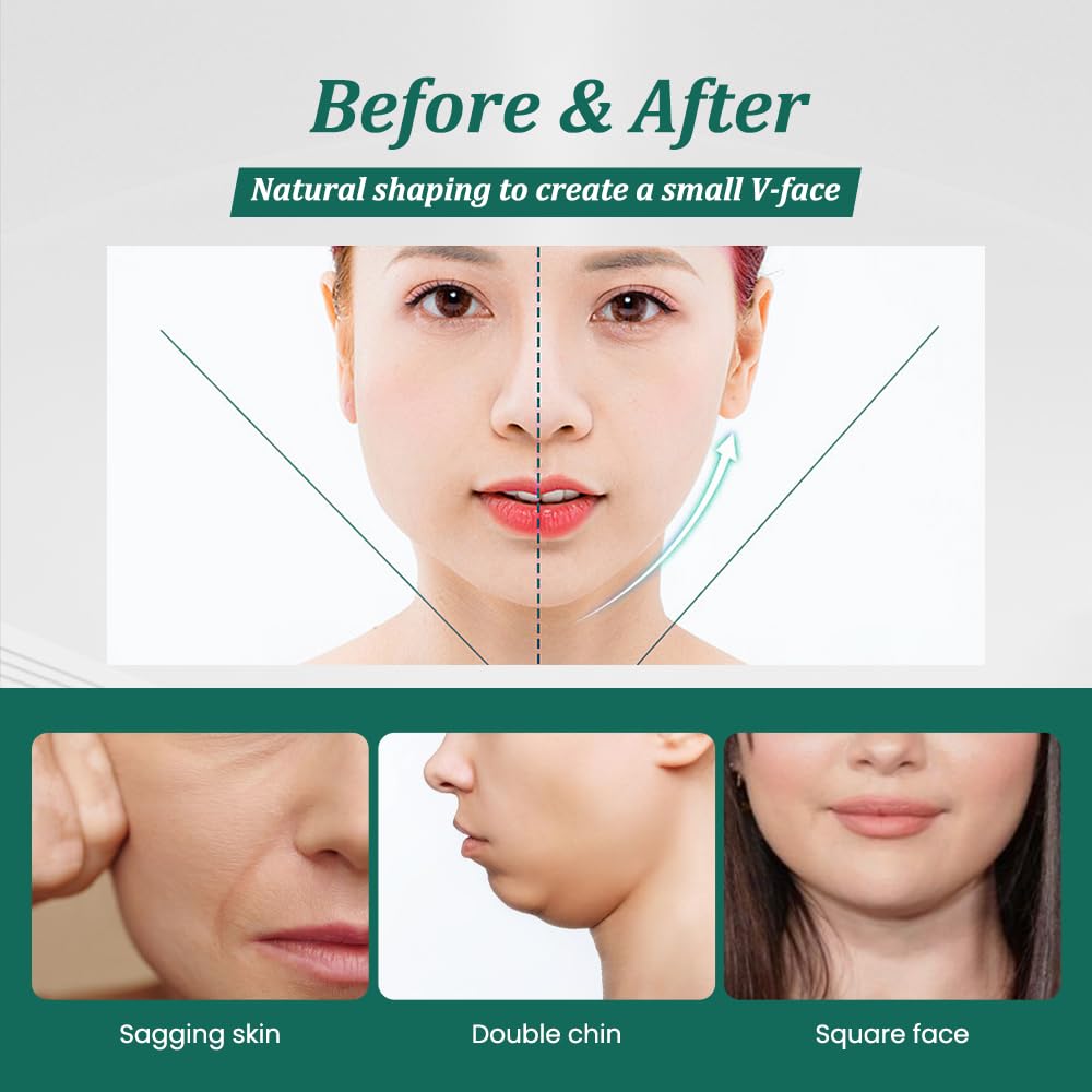 V Shape Face Lift Strap - Relieve Sagging Skin, Reduce Pwelling and Firm Skin, Double Chin Strap, Reusable Grooming Face and Chin Lift Mask for Men and Women