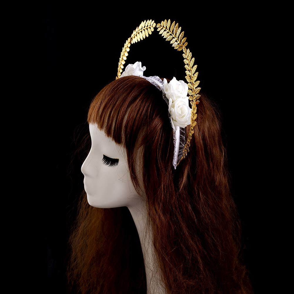 BLESSUME Mary Halo Crown Headband Goddess Headwear Halloween Costume Headpiece Headdress for Cosplay Party (H) Multicoloured