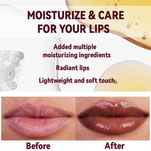 FeiCuiYun Brown Honey Tinted Lip Stain - Hydrating Lip Balm & Gloss for All Skin Tones | Natural Black Cherry Tint