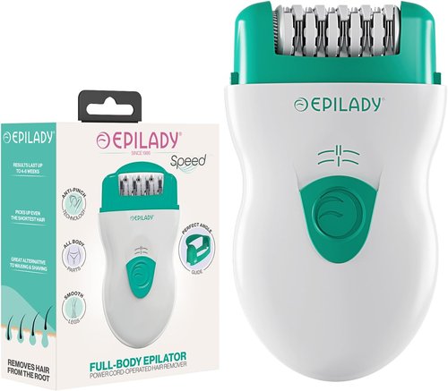 Epilady Speed Epilator - Dual-Speed 40-Disc Hair Removal Device for Smooth Skin | Waterproof Design