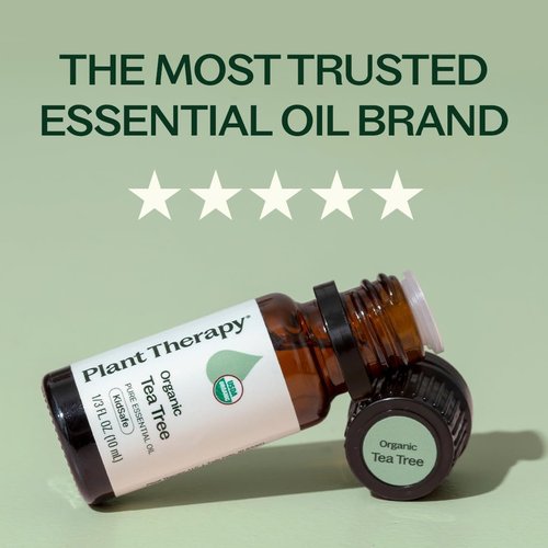 Plant Therapy Organic Tea Tree Oil - 100% Pure, USDA Certified Organic, Therapeutic Grade 10 mL