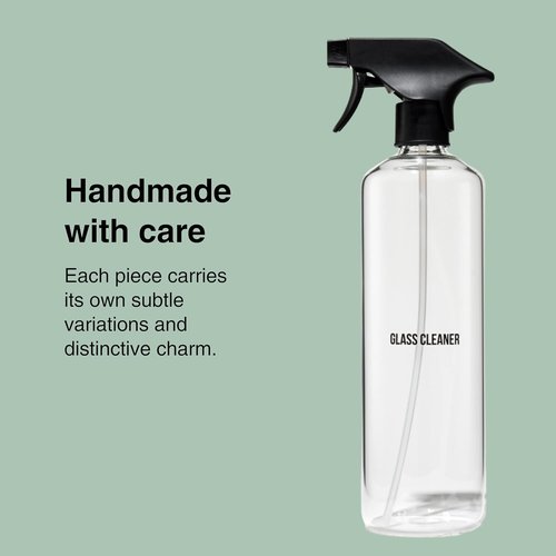 Public Goods Glass Spray Bottle - Refillable 24 Oz Cleaner | BPA-Free Borosilicate Glass for Windows & Mirrors