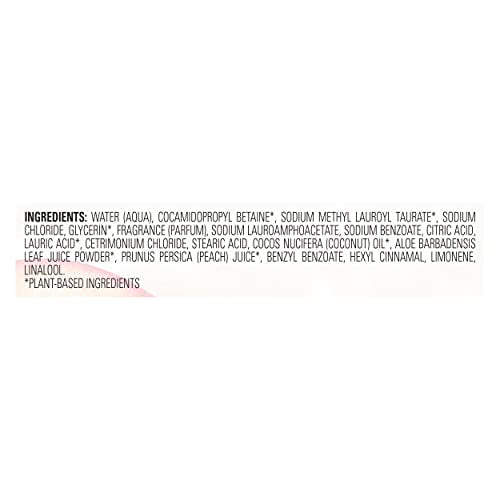 Love Beauty and Planet Plant-Based Body Wash Smooth & Renew White Peach & Aloe Vera No Sulfate Cleansers, Cruelty Free, 92% Naturally Derived 20 oz