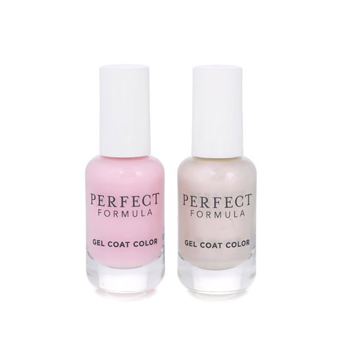 Perfect Formula Gel Coat Color Duo - Fresh Pink & Dazzle | Nail Strengthener & Keratin Repair Treatment, 2 Piece Set, 0.27 oz