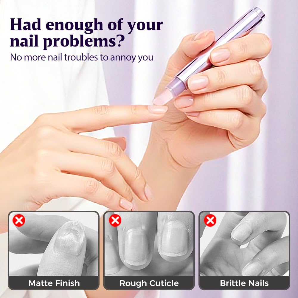 Skiennix 3-in-1 Cuticle Oil Pen - Moisturizing Nail Care Tool with Ceramic Tip for Dry Nails | 1 Piece
