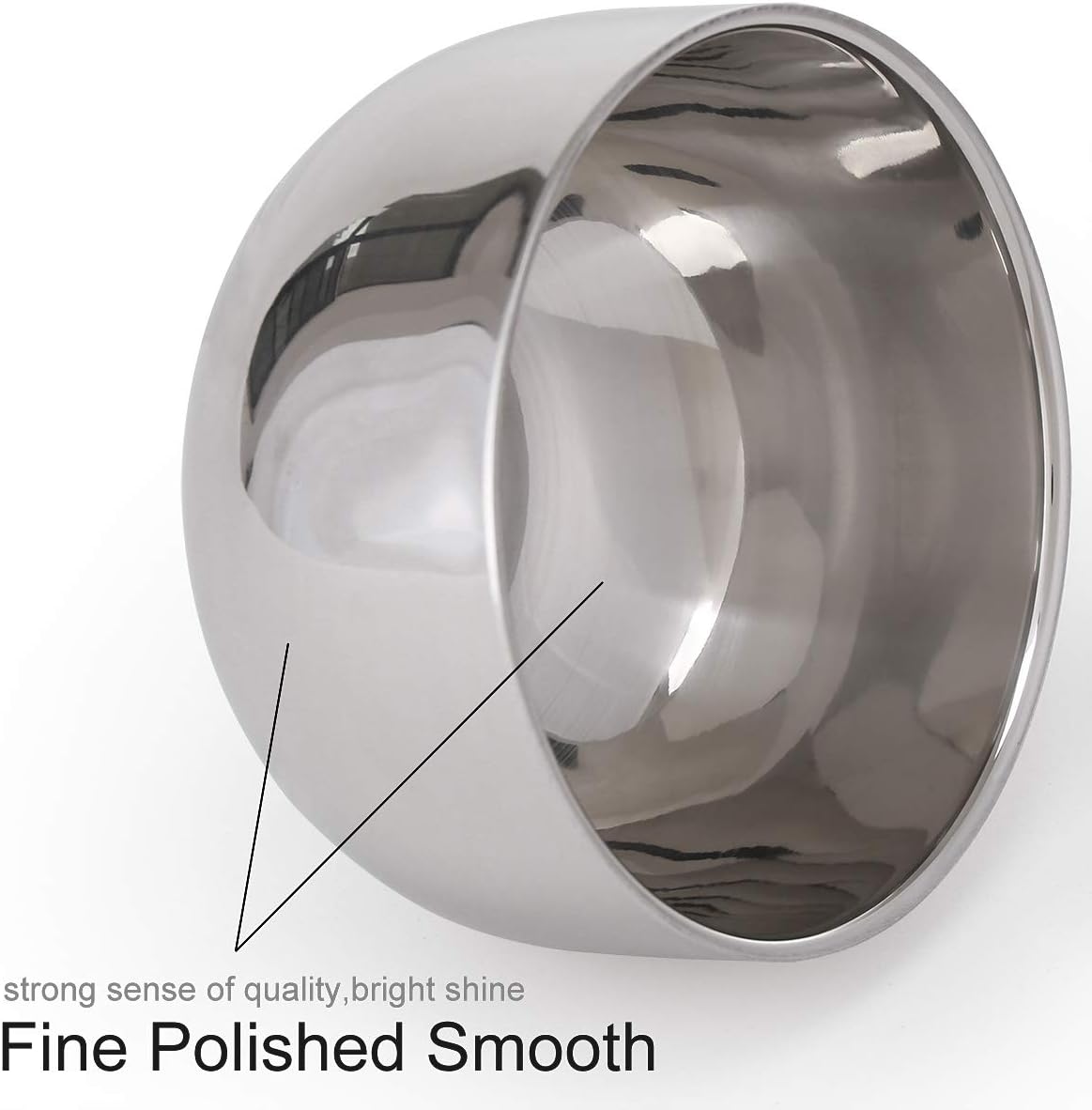 Akstore Men's Stainless Steel Shaving Mug - Durable, Heat Insulated, Smooth Finish | Medium Size