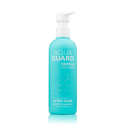 AquaGuard Gentle Clarifying Shampoo - Defeat Chlorine and Enjoy the Pool - No More Pool Hair Smell - Paraben and Gluten Free, Vegan, Color Safe, Leaping Bunny Certified (One Bottle)