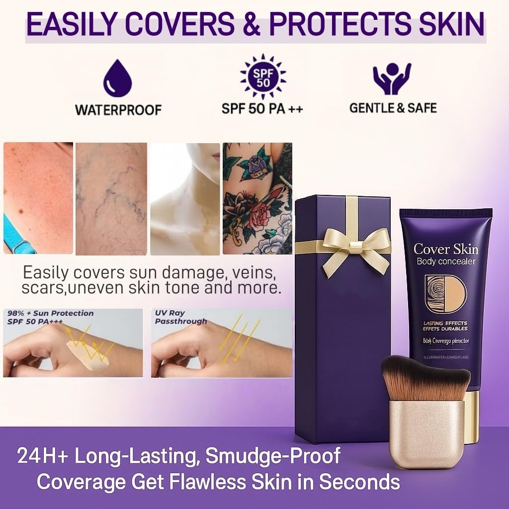 Skiennix Waterproof Body Concealer - Buildable Coverage for Uneven Skin Tone | Long-Lasting Finish
