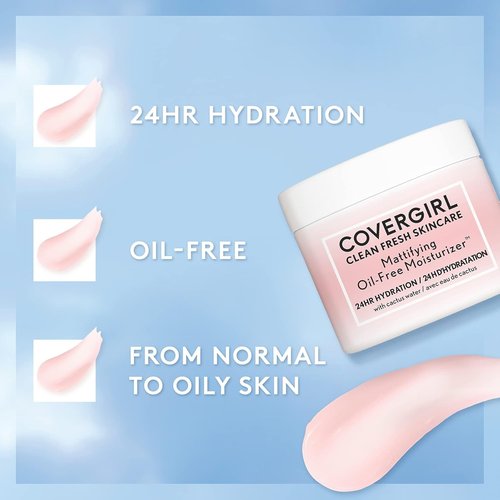COVERGIRL Clean Fresh Moisturizer - Oil-Free & Mattifying Formula | 2.0 Oz