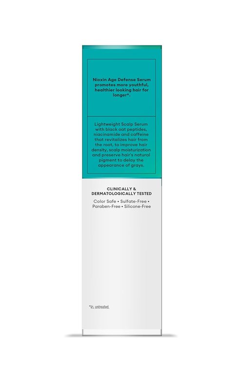 Nioxin Age Defense Anti-Aging Hair Serum | Leave-in Scalp Treatment with Peptides | 2.3 Fl Oz | 70mL