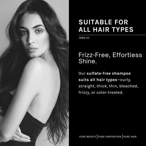 pH PURE HAIR Anti-Frizz Shampoo - Sulfate-Free Hydrating Formula with Monoi Oil & Magnolia - 33.8 oz