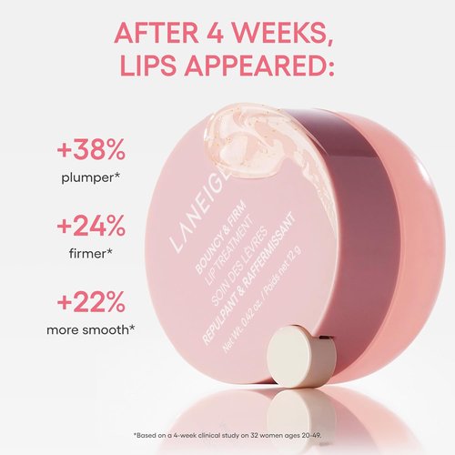 LANEIGE Bouncy & Firm Lip Treatment - Plumping Lip Care with Peony, Collagen & 5D Hyaluronic Acid