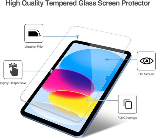 ProCase Tempered Glass Screen Protector for iPad A16 2025 & 10th Gen 11" | 10.9" Clear Film Guard