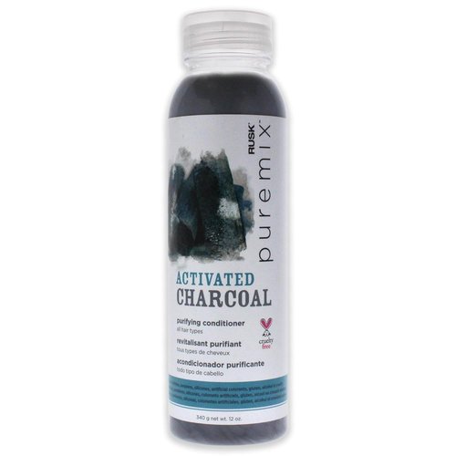 RUSK Puremix Activated Charcoal Conditioner - Purifies & Cleanses Excess Oil | 12 oz