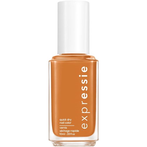 Essie Expressie Nail Polish - Quick-Dry Vegan Brown Orange Shade | Saffr-On The Move, 0.33 Fl Oz