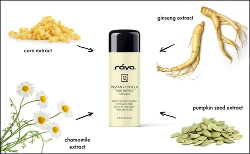 Raya Instant Oxygen Skin Revival Masque - Anti-Fatigue Facial Treatment Mask for All Skin Types