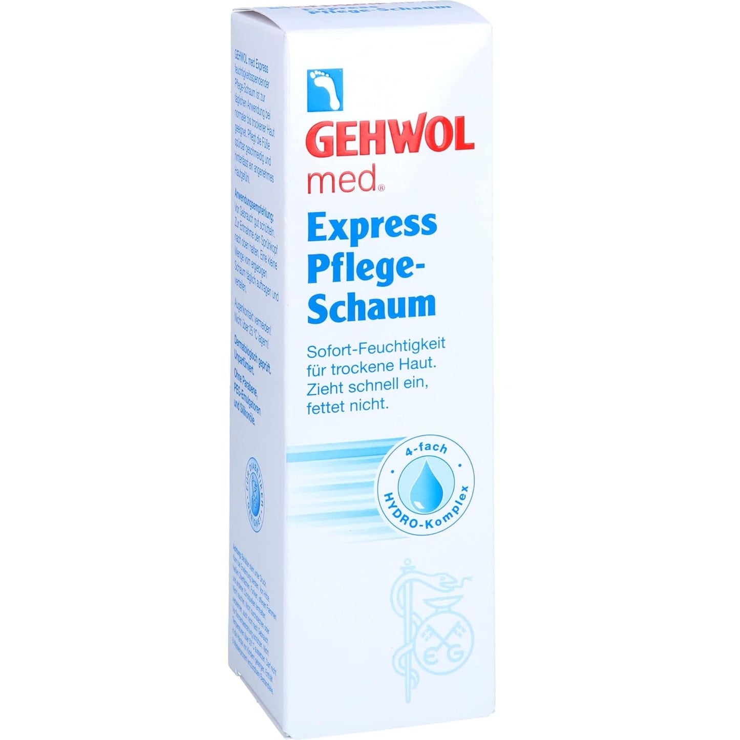 GEHWOL Med Express Foam - White Tea Infused Foot Care | 4.4 oz Moisturizing Formula