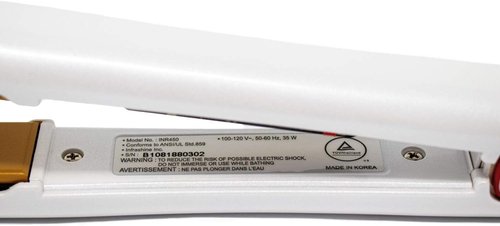 Redline Professional Flat Iron - 1" White Hair Straightener for Sleek, Frizz-Free Styles
