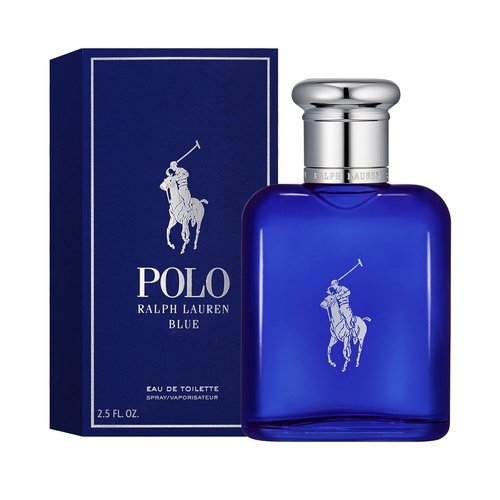 RALPH LAUREN FRAGRANCES Polo Blue - Eau de Toilette - Men's Cologne - Aquatic & Fresh - With Citrus, Sage, and Suede - Medium Intensity - 2.5 Fl Oz