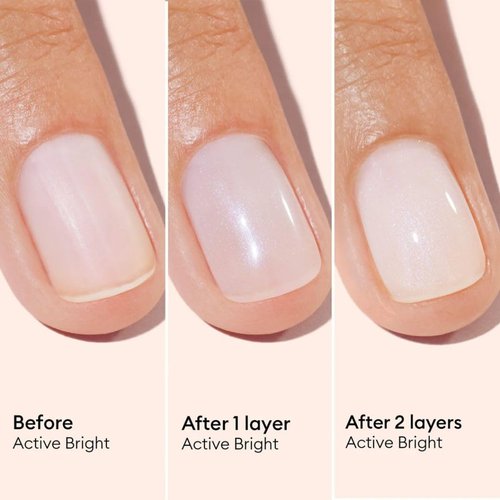 Manucurist Active Bright Nail Perfector - Vegan Brightening Treatment Polish - No Lamp - White Color